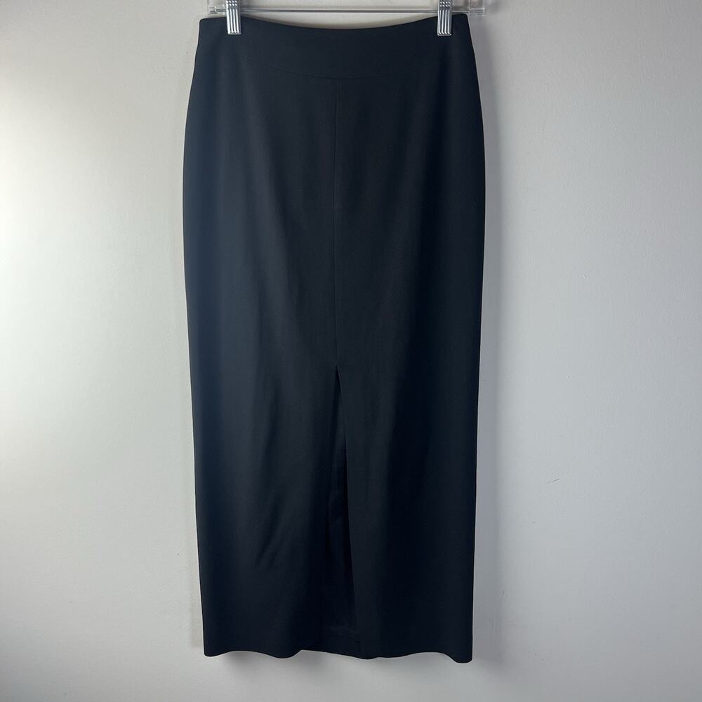 Vtg Ann Taylor Skirt Wool Full Length Maxi Pencil Skirt Slit Sz 4
